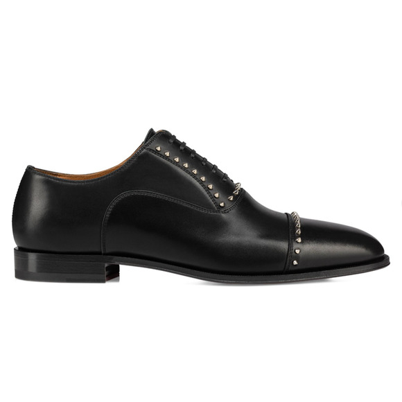 Christian Louboutin Cloocloo Flat Black Leather Spike Oxford Dress Loafer 41 8 main image 9